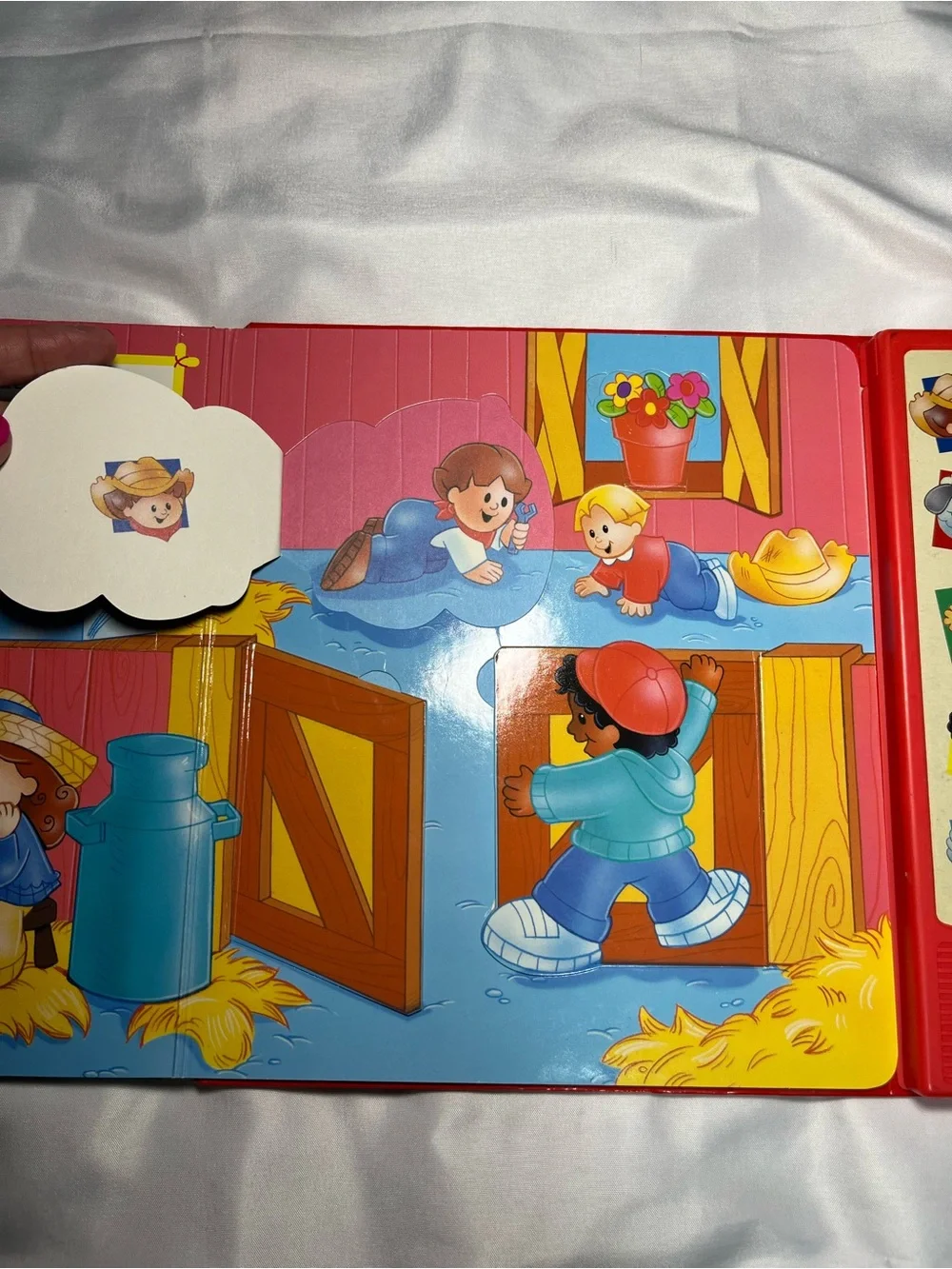 Vintage 1998 Fisher Price Little People On The Farm Lift &‎ Listen Book Rare